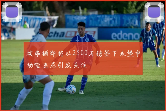 埃弗顿即将以2500万镑签下米堡中场哈克尼引发关注
