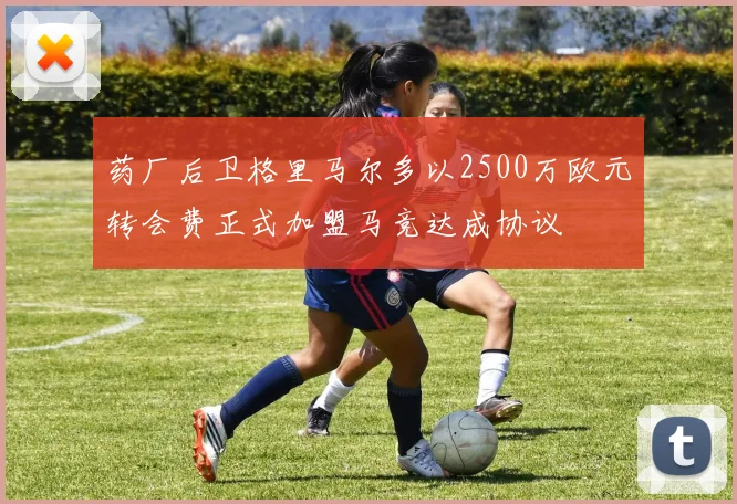 药厂后卫格里马尔多以2500万欧元转会费正式加盟马竞达成协议