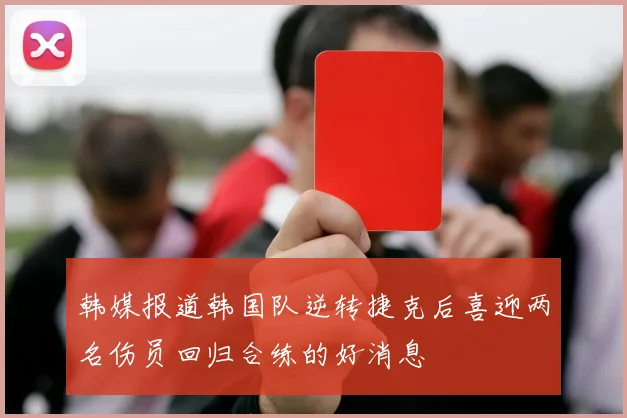 韩媒报道韩国队逆转捷克后喜迎两名伤员回归合练的好消息
